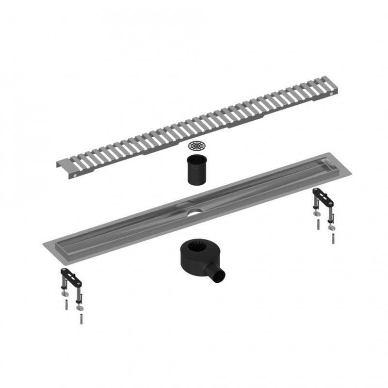 Душевой лоток хром Timo Drain System 80см с вставкой "lines" DS230108/00