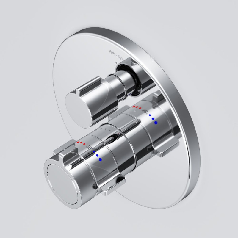 Смеситель для душа с термостатом встраиваемый хром Am.pm X-Joy F85A95600