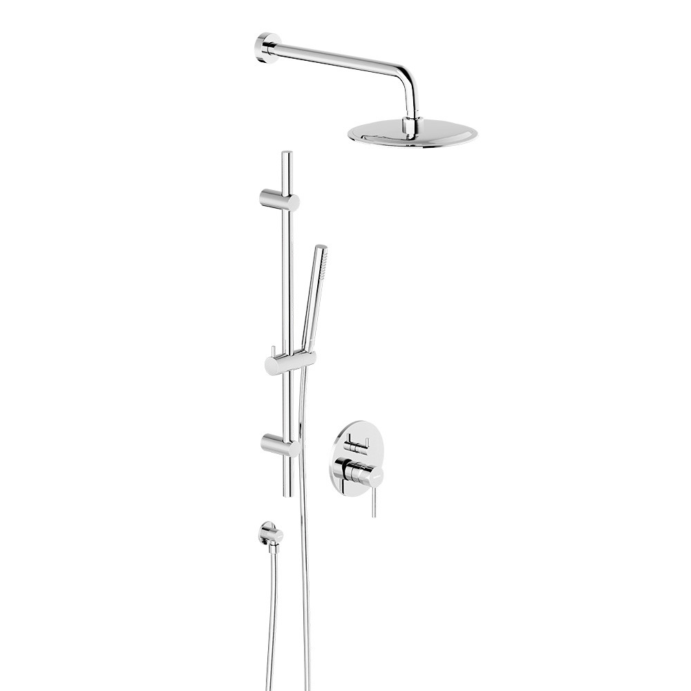 Встраиваемая душевая система с душевым смесителем и штангой хром Damixa Scandinavian Pure 936530000