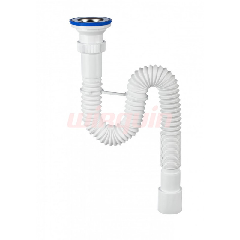 Сифон гофрированный Wirquin Virplast "МИНИ Элит" с нержавеющей чашкой 1&frac12;", 30986333