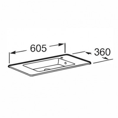 Тумба под раковину Roca Debba 60 2 ящика, белый глянец ZRU9302708