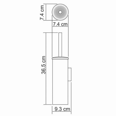 Щетка для унитаза подвесная WasserKRAFT K-1057 покрытие Никель 