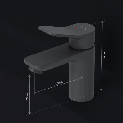 Смеситель для раковины черный AM.PM X-Joy F85A02122