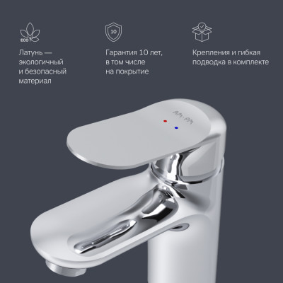 Смеситель для раковины хром AM.PM Sunny F85C02100