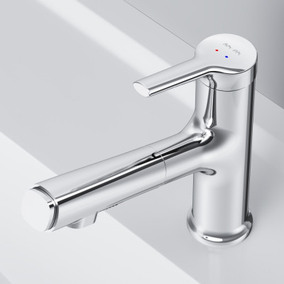 Смеситель для раковины с вытяжным изливом хром Am.pm X-Joy F85B02900