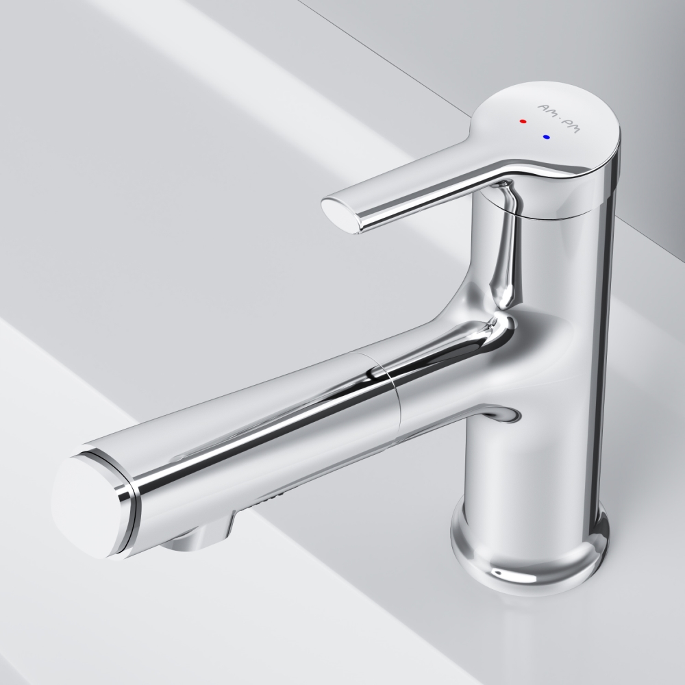Смеситель для раковины с вытяжным изливом хром Am.pm X-Joy F85B02900