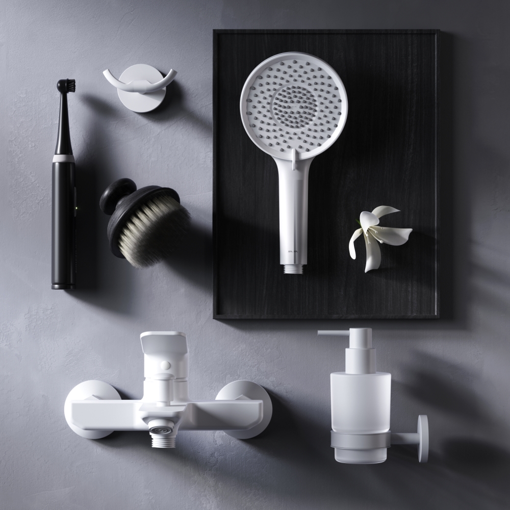Смеситель для ванны и душа белый AM.PM X-Joy F85A10033