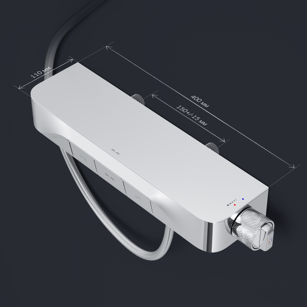 Смеситель для ванны и душа встраиваемый хром Am.Pm Func F8F10500