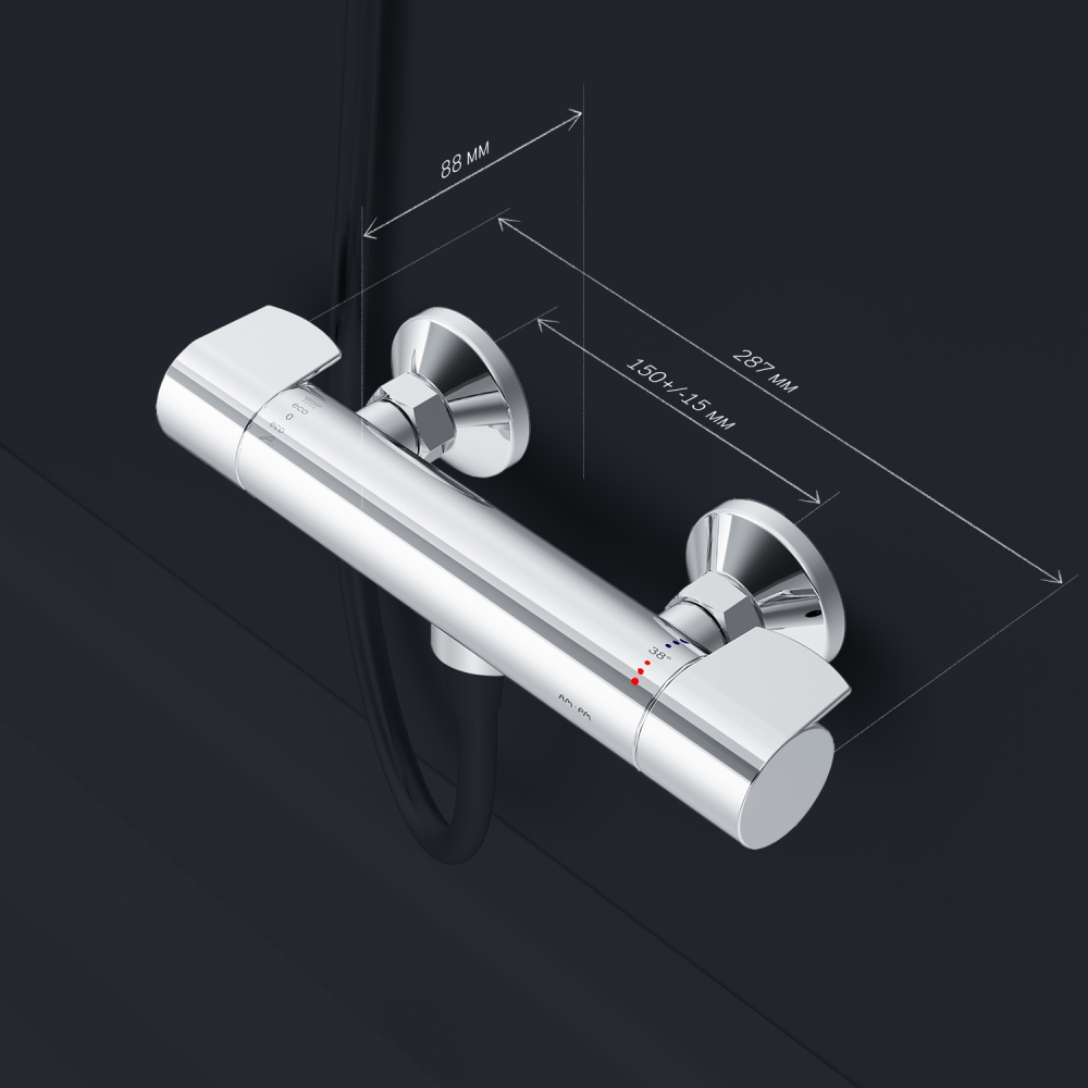Смеситель для душа с термостатом хром Am.pm X-Joy F85A40000