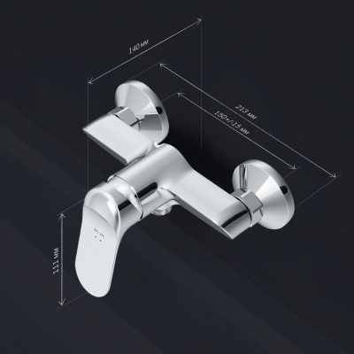 Смеситель для душа хром AM.PM Sunny F85C20000