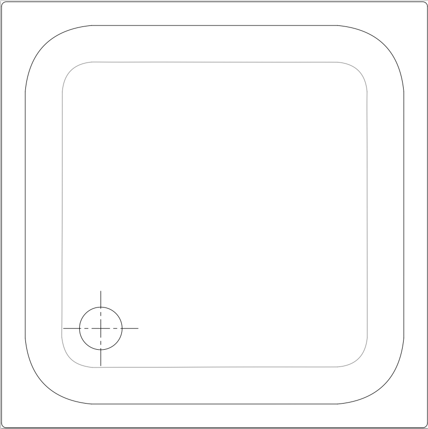 Душевой поддон стальной BetteUltra 900×900×25, Цвет: White
