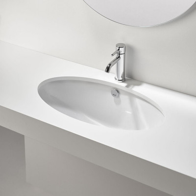 Раковина SIMAS Lft Spazio 60x39см встраиваемая снизу, без отверстия под смеситель, белая