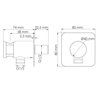 Подключение шланга WasserKRAFT Spree 1400 A275, цвет Никель