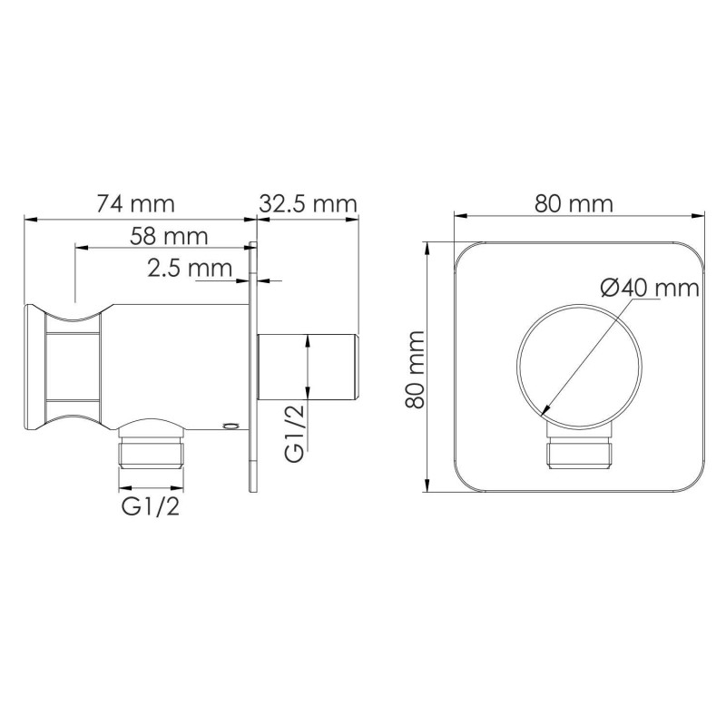 Подключение шланга WasserKRAFT Spree 1400 A275, цвет Никель
