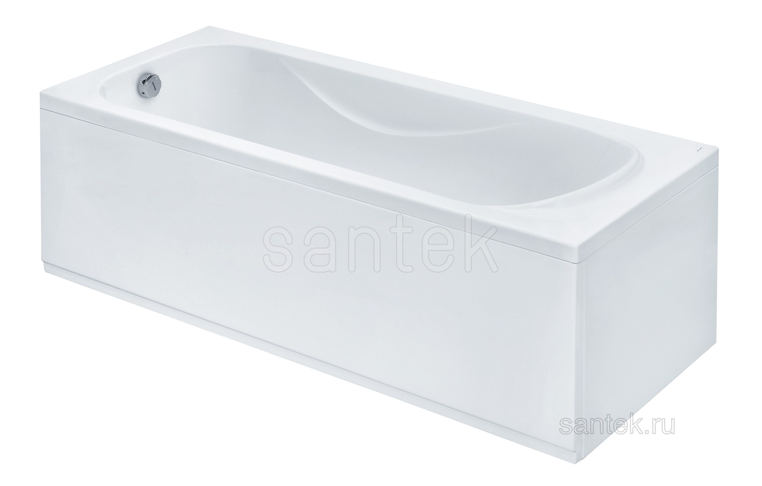 Акриловая ванна Santek Тенерифе 160х70 прямоугольная белая 1WH302357
