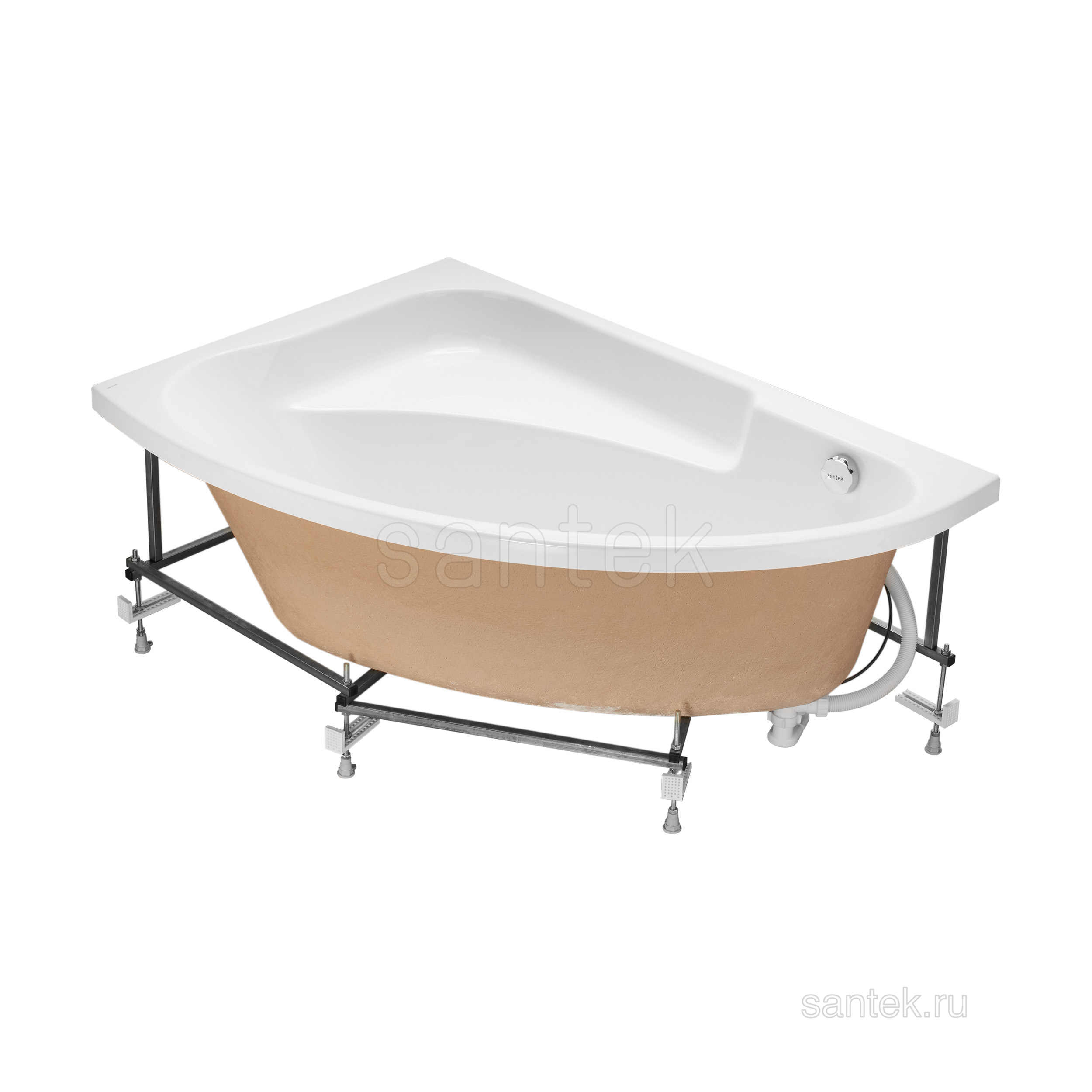 Акриловая ванна Santek Гоа 150х100 L асимметричная белая 1WH112033
