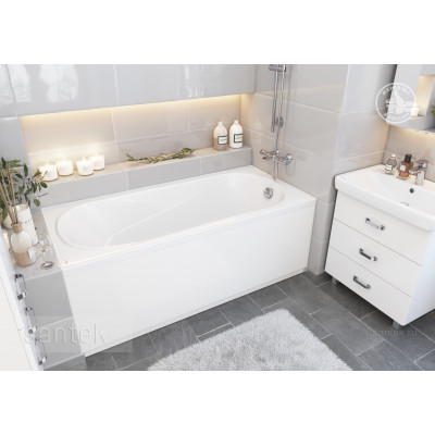 Акриловая ванна Santek Касабланка XL 180х80 прямоугольная белая 1WH302482