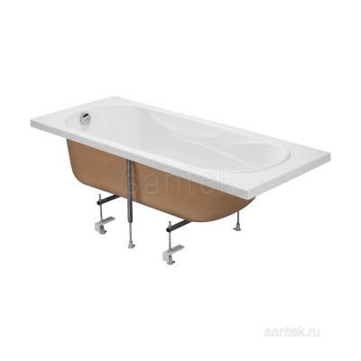 Акриловая ванна Santek Касабланка М 170х70 прямоугольная белая 1WH501531