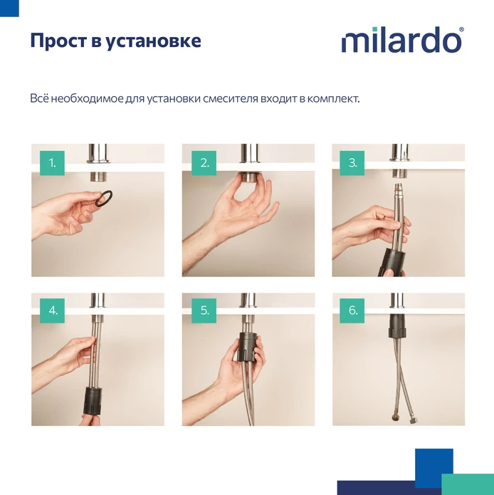 Смеситель для умывальника Milardo Sterm STESB00M01 хром