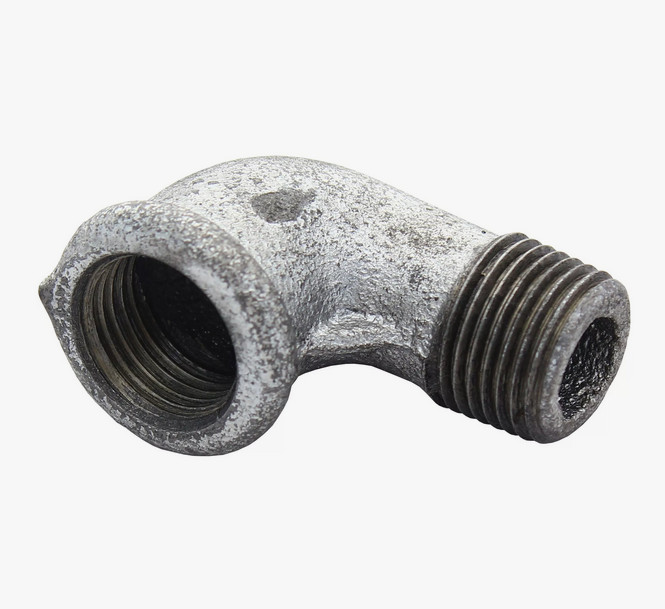 Угольник проходной чугун оц Ду 15 (1/2") ВР/НР Fittex PLUS