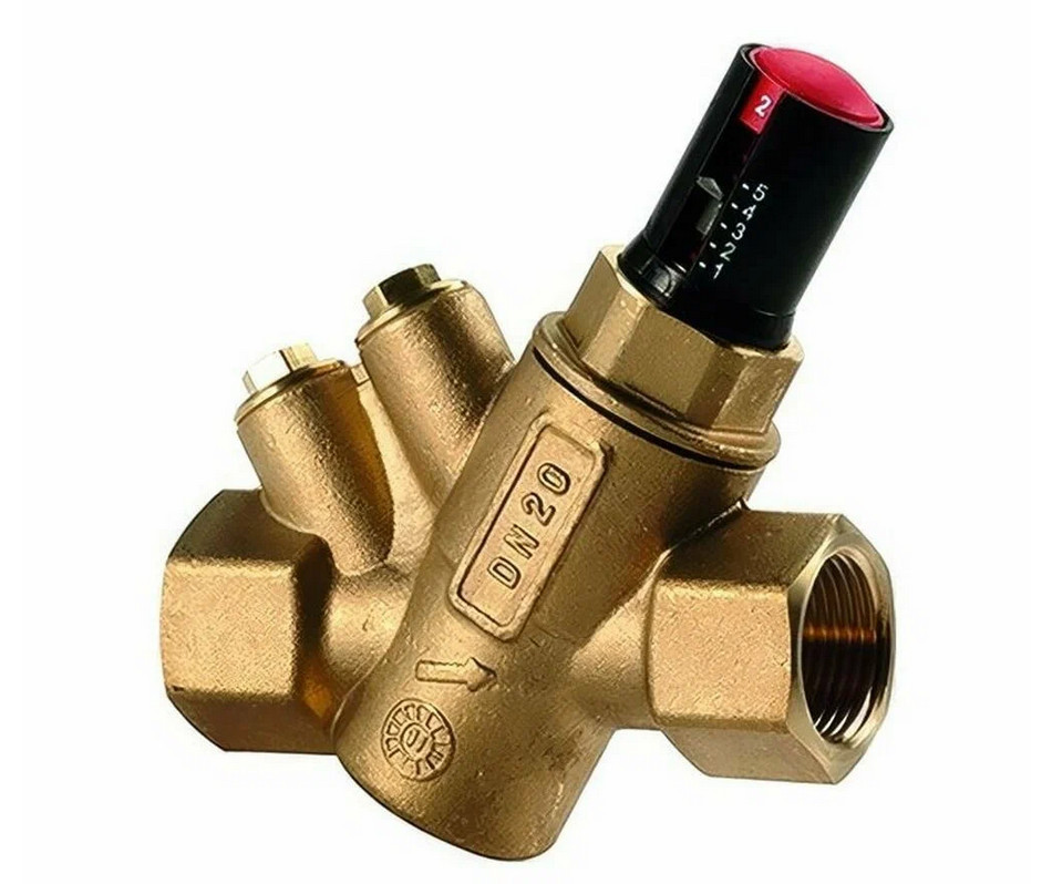 Клапан балансировочный автомат латунь R206A Ду 40 G1 1/2" A Ру25 ВР без ниппелей Giacomini R206AY017