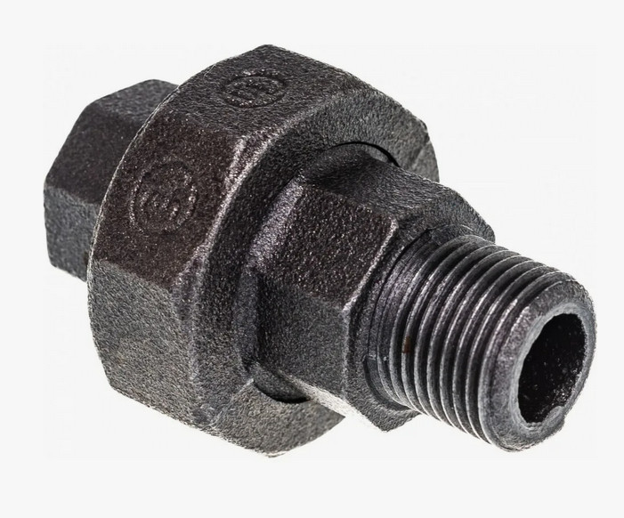 Соединитель прямой американка чугун Ду 15 (1/2") ВР/НР Fittex