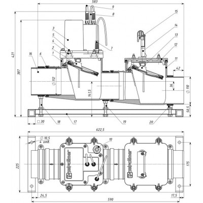 Клапан обратный ПП Ду 160 Татполимер