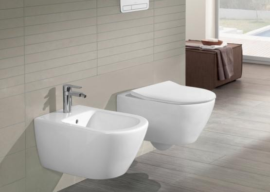 Биде подвесное Villeroy & Boch Subway 2.0 с отверстием под смеситель, Альпийский белый, 54000001