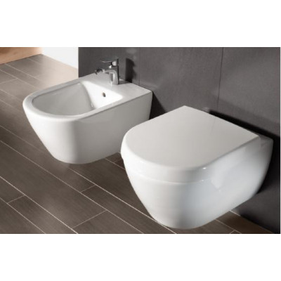Биде подвесное Villeroy & Boch Subway 2.0 с отверстием под смеситель, Альпийский белый, 54000001