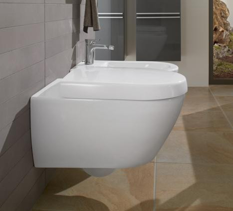 Биде подвесное Villeroy & Boch Subway 2.0 с отверстием под смеситель, Альпийский белый, 54000001