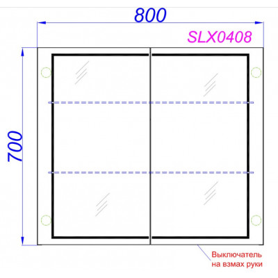 Зеркальный шкаф Simplex 80 Aqwella SLX0408