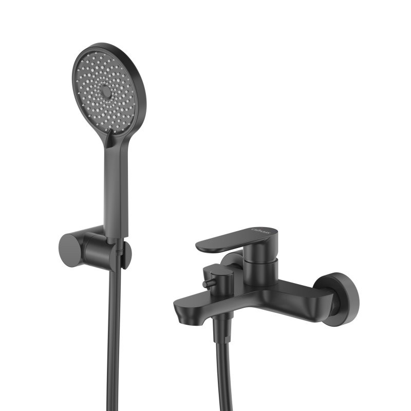 Смеситель для ванны и душа черный Cezares STYLUS-VD-NOP