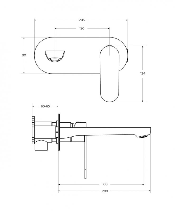 Смеситель для раковины встраиваемый брашированное золото Cezares STYLUS-BLI1-BORO-W0