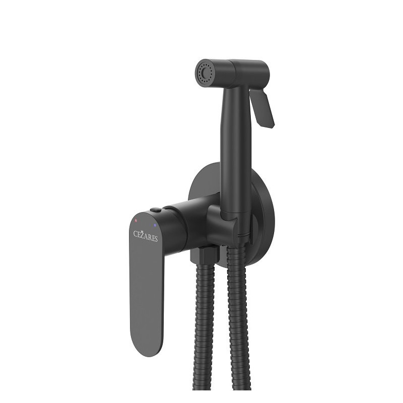 Гигиенический душ со смесителем и шлангом черный Cezares STYLUS-DIF-NOP