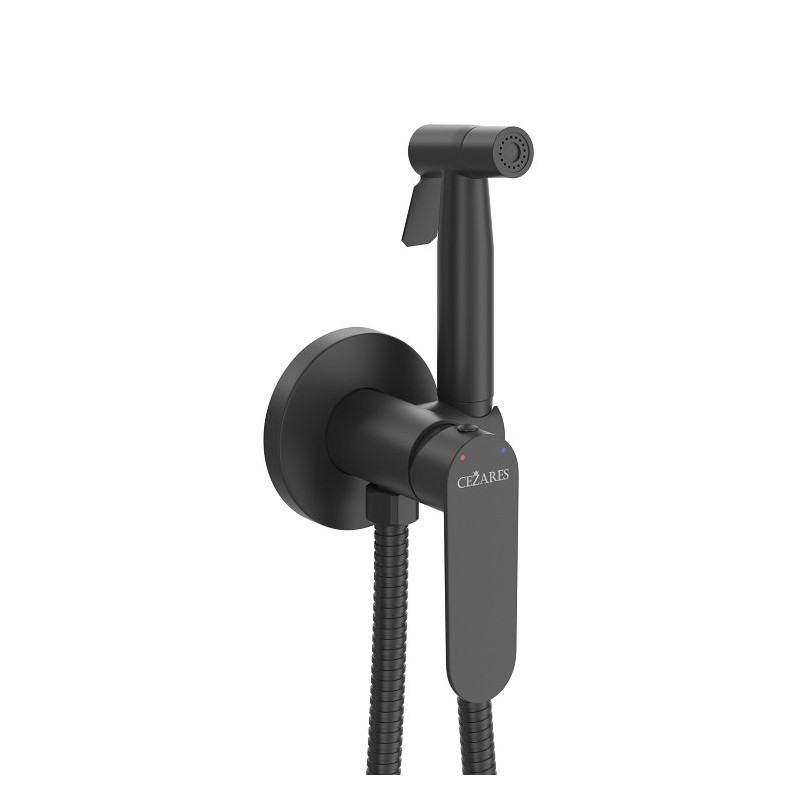 Гигиенический душ со смесителем и шлангом черный Cezares STYLUS-DIF-NOP