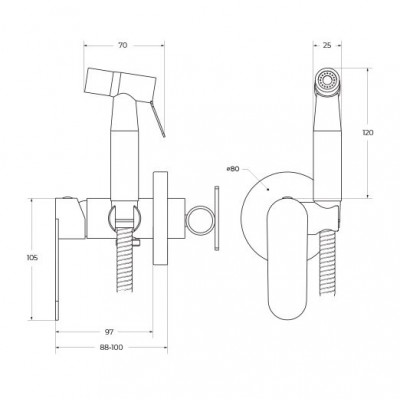 Душевая стойка со смесителем хром Cezares STYLUS-CD-01