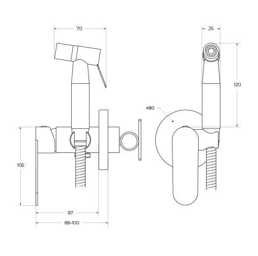 Душевая стойка со смесителем хром Cezares STYLUS-CD-01