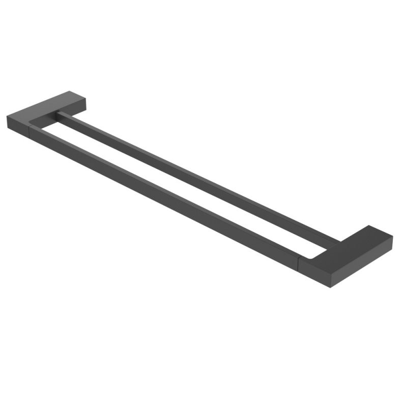 Полотенцедержатель штанга двойной 60см черный матовый Cezares SLIDER-THD-60-NOP