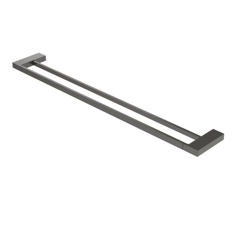 Полотенцедержатель штанга двойной 80см оружейная сталь Cezares SLIDER-THD-80-GM