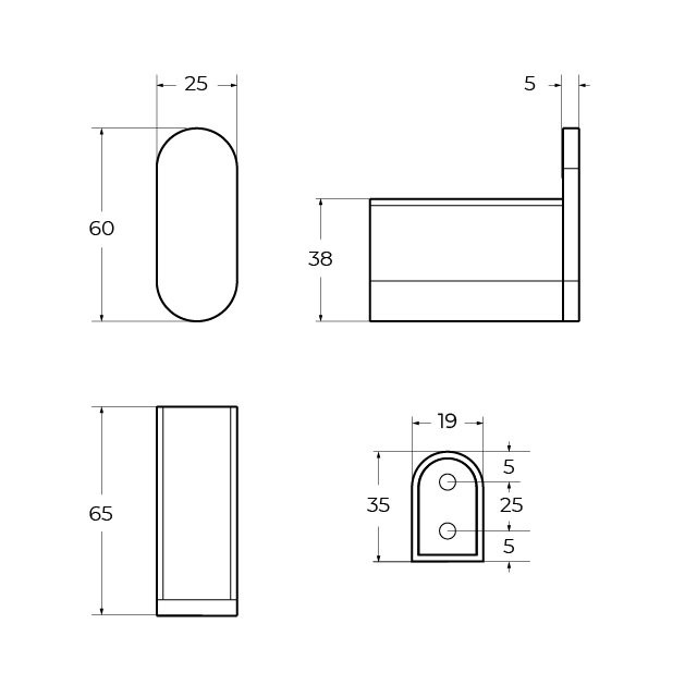 Крючок настенный сатин Cezares STYLUS-HK-IN
