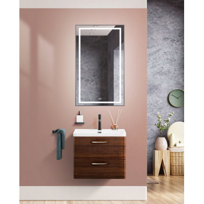 Тумба под раковину подвесная 50см орех Belbagno DUE-500-2C-SO-NOCE-P