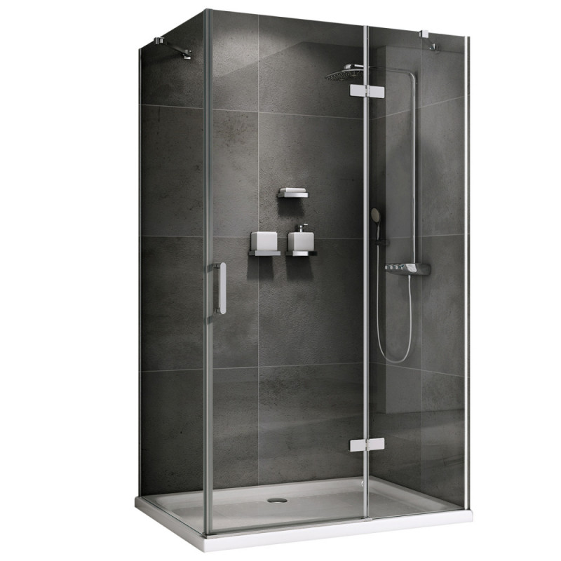 Душевой уголок 90x90x195см ABBER Zart AG08090-S91, стекло прозрачное, профиль хром 