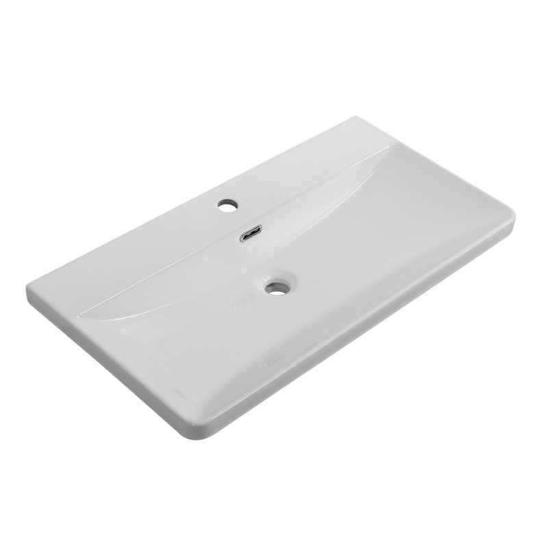 Раковина керамическая 81х43см белая Belbagno BB-8076-3-80