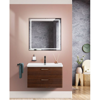 Тумба под раковину подвесная 80см орех Belbagno DUE-800-2C-SO-NOCE-P