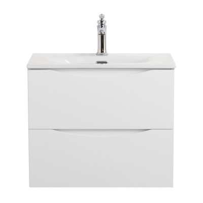 Тумба под раковину подвесная 50см белая глянцевая Belbagno MARINO-CER-MINI-500-2C-SO-BL-P