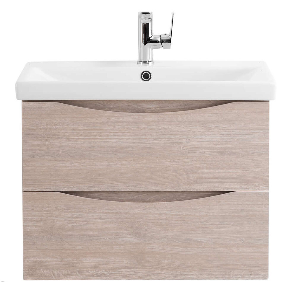Тумба под раковину подвесная 60см серый дуб Belbagno MARINO-CER-MINI-600-2C-SO-RG-P