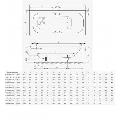 Ванна 170x75x42см BetteForm с шумоизоляцией, с покрытием BetteАнтислип Sense