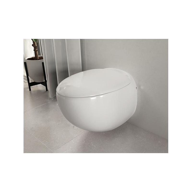 Унитаз подвесной безободковый Sanita Luxe Ringo S1 сиденье дюропласт Soft close