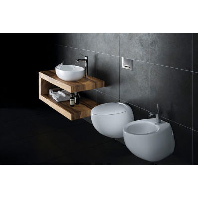 Унитаз подвесной безободковый Sanita Luxe Ringo S1 сиденье дюропласт Soft close