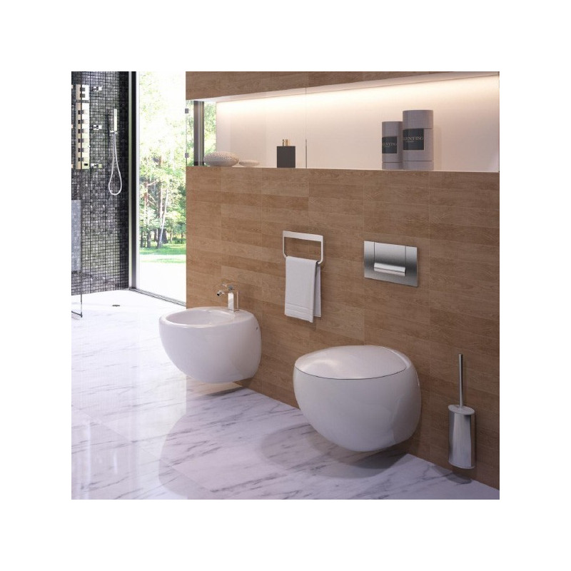 Унитаз подвесной безободковый Sanita Luxe Ringo S1 сиденье дюропласт Soft close
